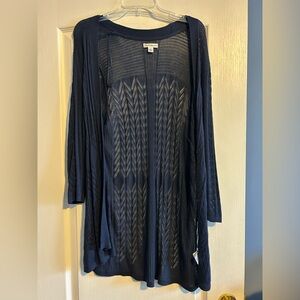 Croft & Barrow Navy Blue Knit Cardigan